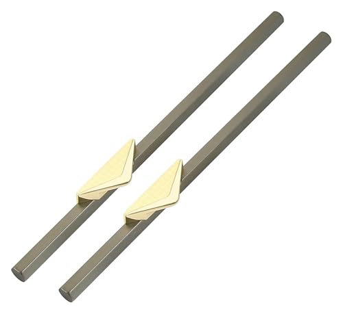 NIRNHYRUR Goldgriffe 2 Stück Kleiderschrank Lange Griffe Aluminium Schrank Türgriffe Metall Schrank Schublade Ziehgriffe(Length 500mm) von NIRNHYRUR