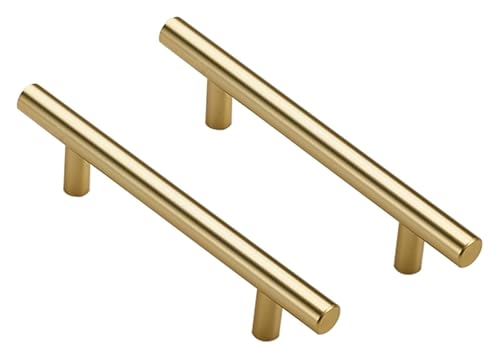 NIRNHYRUR Goldgriffe 2 Stück Schrankschubladengriffe aus Aluminiumlegierung, Kleiderschranktürgriffe mit Schrauben(Length 350mm) von NIRNHYRUR