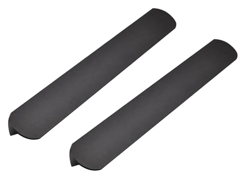 NIRNHYRUR Goldgriffe 2 Stück Schranktürgriffe, gebürstete Schwarze Schrankschubladengriffe, for Schlafzimmer, Küche, Büro, mit Schrauben(Length 200mm) von NIRNHYRUR