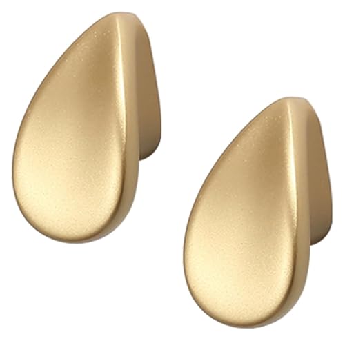 NIRNHYRUR Goldgriffe Gold Schubladengriffe aus Zinklegierung for Küchenschränke, 2 Stück, Schranktürknöpfe(Hole Distance 16mm) von NIRNHYRUR