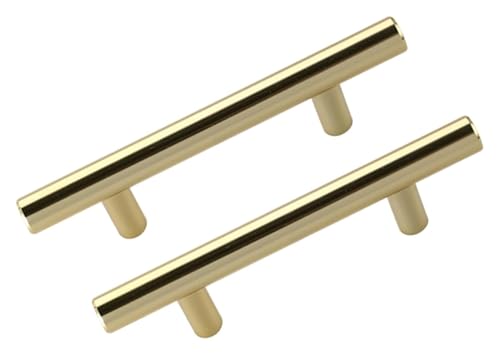 NIRNHYRUR Goldgriffe Möbelgriffe aus massivem Aluminium, Schubladengriffe aus Metall for Küchenschränke, Schlafzimmer, Kleiderschrank, 2 Stück(Length 600mm) von NIRNHYRUR