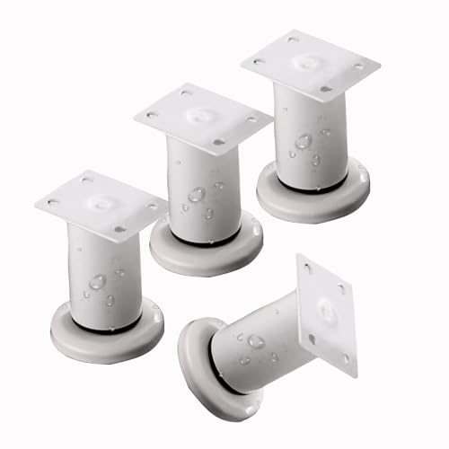 NIRNHYRUR Möbelbeine 4 Stück 15 cm Möbelbeine, Möbelfüße aus feinem Eisen, dreieckiger Stützfuß, DIY-Ersatz for Nachttisch, Kleiderschrank, Schrank, Sofa(White,18cm) von NIRNHYRUR