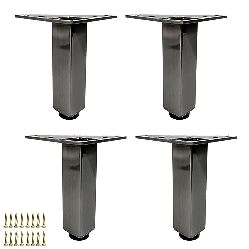 NIRNHYRUR Möbelbeine 4 Stück Möbelbeine, Möbelfüße aus Aluminiumlegierung, verstellbare DIY-Metallbeine, höhenverstellbare Tischfüße von 0–10 mm NIRNHYRUR Möbelbeine 4 Stück Möbelbeine, Möbelfüße aus Aluminiumlegierung, verstellbare DIY-Metallbeine, höhenverstellbare Tischfüße von 0–10 mm von NIRNHYRUR