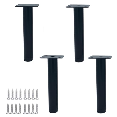 NIRNHYRUR Möbelbeine 4-teilige verstellbare Möbelfüße, Schrankbeine aus Metall, Tischbeine aus kaltgewalztem Stahl, DIY-Möbelersatz-Stützfuß(A) von NIRNHYRUR