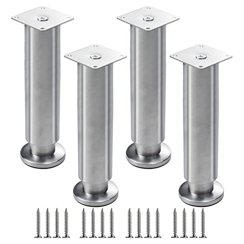 NIRNHYRUR Möbelbeine 4er-Set Möbelbeine, verstellbare Schranktischfüße aus Edelstahl, Robustes Ersatzstützbein for Sofas NIRNHYRUR Möbelbeine 4er-Set Möbelbeine, verstellbare Schranktischfüße aus Edelstahl, Robustes Ersatzstützbein for Sofas von NIRNHYRUR