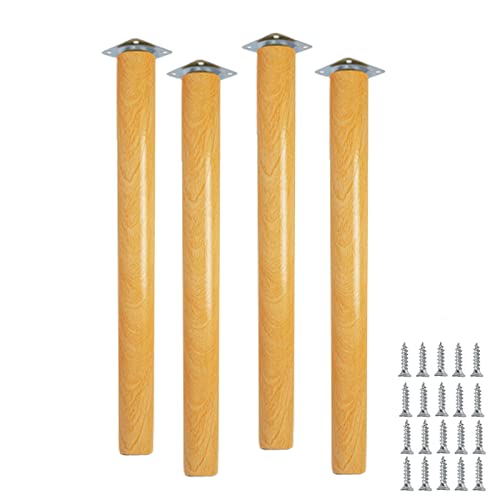 NIRNHYRUR Möbelbeine 4er Set Möbelbeine aus Holz,Sofabeine aus massivem, konischem Holz,Ersatztischbeine,Couchtischfüße(Vertical,50cm(19.7in)) von NIRNHYRUR