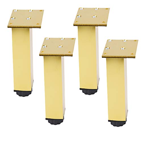 NIRNHYRUR Möbelbeine 4er Set verstellbare Möbelbeine, Metall-Sofabeine, quadratische Ersatz-Küchenbeine, Tischbeine, Schrankbeine(18cm/7.1in) von NIRNHYRUR
