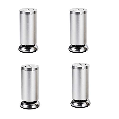 NIRNHYRUR Möbelbeine Möbelbeine, Sofabeine aus Aluminiumlegierung, Möbelfüße for Arbeitsplatten, Fernseher, 4er-Pack, Silber, NIRNHYRUR Möbelbeine Möbelbeine, Sofabeine aus Aluminiumlegierung, Möbelfüße for Arbeitsplatten, Fernseher, 4er-Pack, Silber, von NIRNHYRUR