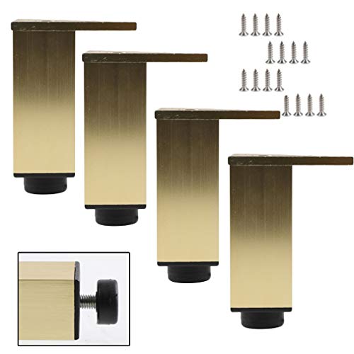 NIRNHYRUR Möbelbeine Möbelbeine aus Aluminiumlegierung, goldene Sofabeine, höhenverstellbare Tischbeine for Fernseher, Schrankbeine, Couchtischbeine NIRNHYRUR Möbelbeine Möbelbeine aus Aluminiumlegierung, goldene Sofabeine, höhenverstellbare Tischbeine for Fernseher, Schrankbeine, Couchtischbeine von NIRNHYRUR