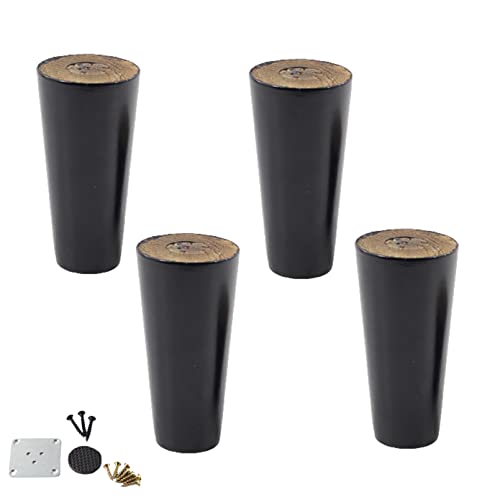 NIRNHYRUR Möbelbeine Möbelbeine aus Holz, 4-teilige Sofabeine aus Massivholz, DIY-Ersatz-Schrankfüße, Couchtischbeine aus Gummiholz, kegelförmige Schrankfüße NIRNHYRUR Möbelbeine Möbelbeine aus Holz, 4-teilige Sofabeine aus Massivholz, DIY-Ersatz-Schrankfüße, Couchtischbeine aus Gummiholz, kegelförmige Schrankfüße von NIRNHYRUR