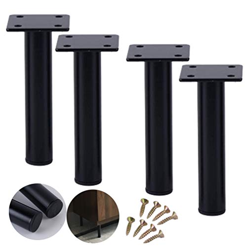NIRNHYRUR Möbelbeine Runde Möbelbeine, Metall dumme Schwarze Tischbeine, Eisen Sofa Beine, TV Schrank Beine NIRNHYRUR Möbelbeine Runde Möbelbeine, Metall dumme Schwarze Tischbeine, Eisen Sofa Beine, TV Schrank Beine von NIRNHYRUR