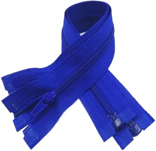 NIRNHYRUR Reißverschlüsse 2 Stück Reißverschlüsse, 5 Stück Reißverschluss, offenes Ende, 20–60 cm, geeignet for den Nähprozess von Kleidungsstücken(Dark Blue,20CM) von NIRNHYRUR