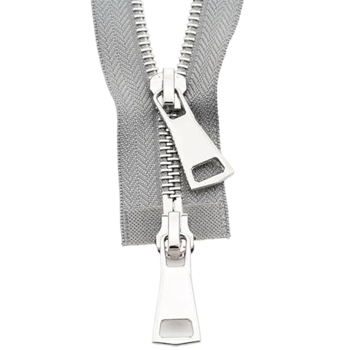 NIRNHYRUR Reißverschlüsse 70/90 cm Jacken-Metallreißverschluss, Doppelschieber, Zweiwege-Reißverschluss, DIY-Kleidung, Kleidungsstück-Reißverschluss, Ersatz, handgefertigte Lieferungen(Gray,90cm) NIRNHYRUR Reißverschlüsse 70/90 cm Jacken-Metallreißverschluss, Doppelschieber, Zweiwege-Reißverschluss, DIY-Kleidung, Kleidungsstück-Reißverschluss, Ersatz, handgefertigte Lieferungen(Gray,90cm) von NIRNHYRUR