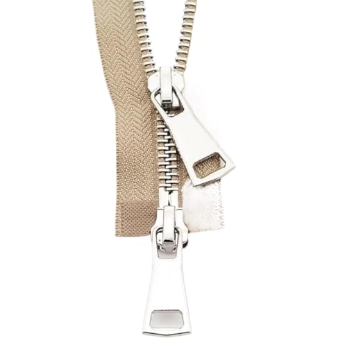 NIRNHYRUR Reißverschlüsse 70/90 cm Jacken-Metallreißverschluss, Doppelschieber, Zweiwege-Reißverschluss, DIY-Kleidung, Kleidungsstück-Reißverschluss, Ersatz, handgefertigte Lieferungen(Beige,70 cm) NIRNHYRUR Reißverschlüsse 70/90 cm Jacken-Metallreißverschluss, Doppelschieber, Zweiwege-Reißverschluss, DIY-Kleidung, Kleidungsstück-Reißverschluss, Ersatz, handgefertigte Lieferungen(Beige,70 cm) von NIRNHYRUR