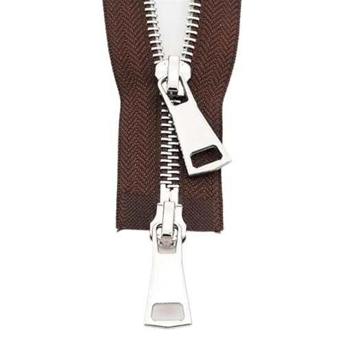 NIRNHYRUR Reißverschlüsse 70/90 cm Jacken-Metallreißverschluss, Doppelschieber, Zweiwege-Reißverschluss, DIY-Kleidung, Kleidungsstück-Reißverschluss, Ersatz, handgefertigte Lieferungen(Brown,70 cm) NIRNHYRUR Reißverschlüsse 70/90 cm Jacken-Metallreißverschluss, Doppelschieber, Zweiwege-Reißverschluss, DIY-Kleidung, Kleidungsstück-Reißverschluss, Ersatz, handgefertigte Lieferungen(Brown,70 cm) von NIRNHYRUR