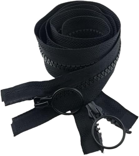 NIRNHYRUR Reißverschlüsse DIY Kleidungsstück Nähen Reißverschlüsse Zwei-Wege-Öffnung Schwanz Reißverschluss Weg Offenen Endet Reißverschluss(80cm) von NIRNHYRUR