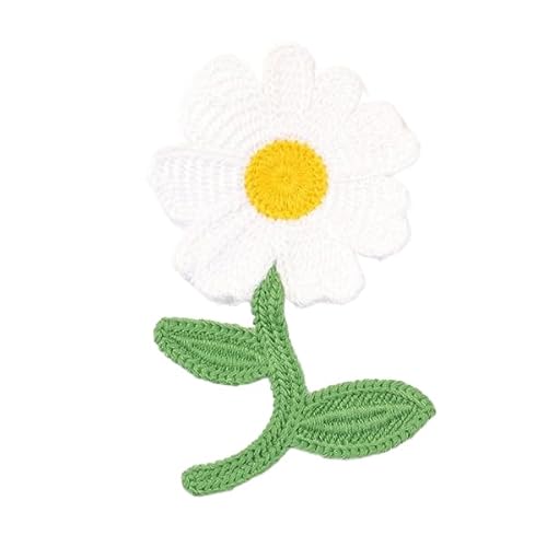 NIRNHYRUR Stickerei-Patches 14,5 * 8, cm 15 STK Kleine Gehäkelte Sonnenblumen-Patches Stickpatch Aufnäher Aufbügler Chinesisch for Kleidung for Jeansjacke(White) von NIRNHYRUR