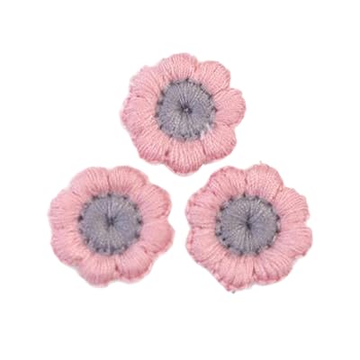 NIRNHYRUR Stickerei-Patches 30 STÜCK 2 cm Kleine Sonnenblumen Handgemachte Häkelapplikationen Häkelblumen Patches Stickerei Patch Bügelbild Applikationen for Kleidung(Red) von NIRNHYRUR