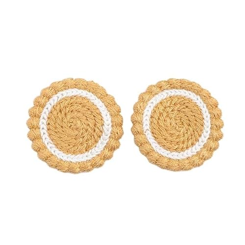NIRNHYRUR Stickerei-Patches 30 Stück 4 x cm kleine Sonnenblumen-Häkelblumen-Patches, Stickerei, for Aufbügeln, chinesische Applikationen for Kleidung, for Aufnähen for Jeansjacken(Turmeric) von NIRNHYRUR