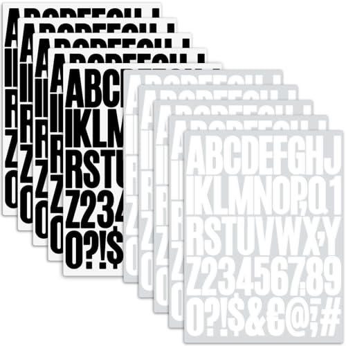 NISENTIA 10 Blätter Klebebuchstaben Wetterfest, Buchstaben Aufkleber Klebezahlen Wetterfest Buchstaben Zahlen Sticker Schrift Aufkleber Buchstabenaufkleber Groß Weiß Schwarz für Postkasten Schilder NISENTIA 10 Blätter Klebebuchstaben Wetterfest, Buchstaben Aufkleber Klebezahlen Wetterfest Buchstaben Zahlen Sticker Schrift Aufkleber Buchstabenaufkleber Groß Weiß Schwarz für Postkasten Schilder von NISENTIA