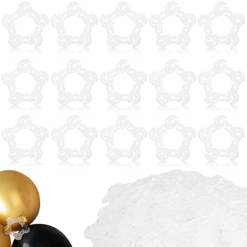 NISENTIA 100 Stück Ballon Clip Halter, Wiederverwendbar Luftballon Klemmen Blumenform Ballonclips Blumen Ballonbogen Halterung Schnalle Ballon Connectors Clips Kunststoff Ballonverbinder NISENTIA 100 Stück Ballon Clip Halter, Wiederverwendbar Luftballon Klemmen Blumenform Ballonclips Blumen Ballonbogen Halterung Schnalle Ballon Connectors Clips Kunststoff Ballonverbinder von NISENTIA