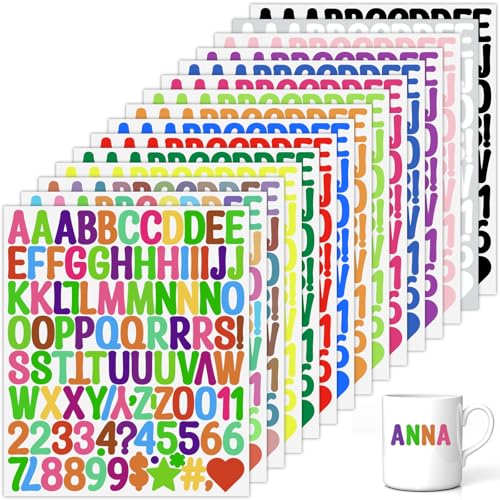 NISENTIA 15 Blätter Buchstaben Aufkleber Klebebuchstaben Bunt Vinyl Selbstklebende Nummern Buchstaben zum Aufkleben Klein Zahlen Aufkleber für Postfach Schilder Adressnummer DIY Scrapbooking NISENTIA 15 Blätter Buchstaben Aufkleber Klebebuchstaben Bunt Vinyl Selbstklebende Nummern Buchstaben zum Aufkleben Klein Zahlen Aufkleber für Postfach Schilder Adressnummer DIY Scrapbooking von NISENTIA