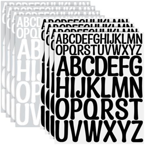 NISENTIA Buchstaben Aufkleber, 416 Stück/8 Blatt klebebuchstaben Schwarz Weiß, Selbstklebende Buchstaben Vinyl Sticker, Buchstaben zum Aufkleben Groß Wetterfest,für Postfach,Schilder,Adressnummer,DIY NISENTIA Buchstaben Aufkleber, 416 Stück/8 Blatt klebebuchstaben Schwarz Weiß, Selbstklebende Buchstaben Vinyl Sticker, Buchstaben zum Aufkleben Groß Wetterfest,für Postfach,Schilder,Adressnummer,DIY von NISENTIA