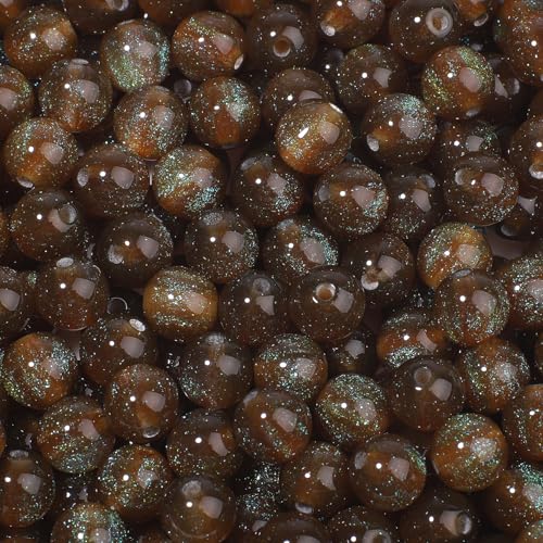 NITOPUPU 100 Stück, 8 mm, champagnerfarben, Kunstharz, feine Flash-Perlen, zum Basteln für DIY-Projekte, Basteln, Dekoration, Halsketten, Armbänder, Ohrringe NITOPUPU 100 Stück, 8 mm, champagnerfarben, Kunstharz, feine Flash-Perlen, zum Basteln für DIY-Projekte, Basteln, Dekoration, Halsketten, Armbänder, Ohrringe von NITOPUPU