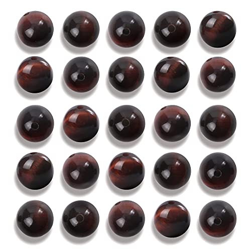 NITOPUPU 100 Stück 10 mm natürliche glatte rote Tigerauge-Edelsteinperlen rund lose Steinperlen für die Schmuckherstellung mit Kristall-Stretchkordel NITOPUPU 100 Stück 10 mm natürliche glatte rote Tigerauge-Edelsteinperlen rund lose Steinperlen für die Schmuckherstellung mit Kristall-Stretchkordel von NITOPUPU