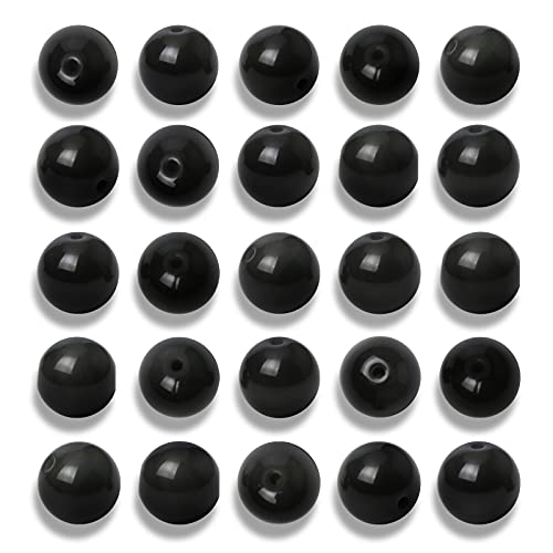 NITOPUPU 100 Stück 8 mm natürliche glatte Obsidian-Edelsteinperlen runde lose Steinperlen für die Schmuckherstellung mit Kristall-Stretch-Kordel NITOPUPU 100 Stück 8 mm natürliche glatte Obsidian-Edelsteinperlen runde lose Steinperlen für die Schmuckherstellung mit Kristall-Stretch-Kordel von NITOPUPU