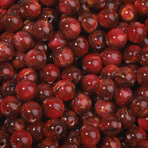 NITOPUPU 100 Stück 8 mm rote Harz-Tigeraugen-Edelsteinperlen für Schmuckherstellung und DIY-Schmuckhandwerk NITOPUPU 100 Stück 8 mm rote Harz-Tigeraugen-Edelsteinperlen für Schmuckherstellung und DIY-Schmuckhandwerk von NITOPUPU