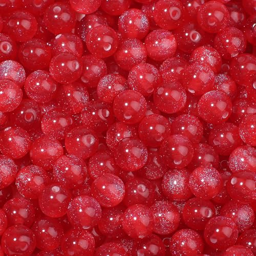 NITOPUPU 100 Stück 8 mm rote Harzperlen zum Basteln für DIY-Projekte, Basteln, Dekoration, Halsketten, Armbänder, Ohrringe NITOPUPU 100 Stück 8 mm rote Harzperlen zum Basteln für DIY-Projekte, Basteln, Dekoration, Halsketten, Armbänder, Ohrringe von NITOPUPU