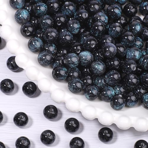 NITOPUPU 100 Stück 8 mm schwarze Harz-Perlen zum Basteln für DIY-Projekte, Basteln, Dekoration, Halsketten, Armbänder, Ohrringe NITOPUPU 100 Stück 8 mm schwarze Harz-Perlen zum Basteln für DIY-Projekte, Basteln, Dekoration, Halsketten, Armbänder, Ohrringe von NITOPUPU