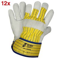 NITRAS SAFETY unisex Rindvolllederhandschuhe 1403C Poseidon grau Größe 10, 12 Paar von NITRAS SAFETY