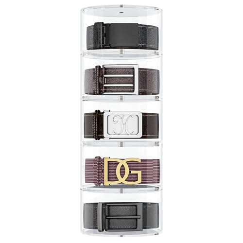 NIUBEE Gürtelorganizer, Acryl, 5 Ebenen, Gürteltasche, Aufbewahrung und Display für Zubehör wie Schmuck, Uhr, Armbänder NIUBEE Gürtelorganizer, Acryl, 5 Ebenen, Gürteltasche, Aufbewahrung und Display für Zubehör wie Schmuck, Uhr, Armbänder von NIUBEE