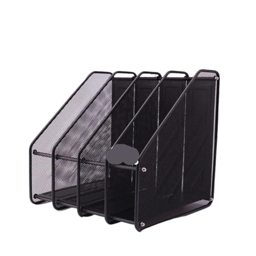 Brieftasche, um die Papiere aufzunehmen, 2/3/4 Spalte Metall Mesh Dokument Rack Datei Halter Brief Magazin Zeitung Tablett(4 column) von NIUSABOU