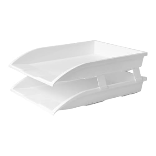 Brieftasche, um die Papiere aufzunehmen, 2/3-stufiger stapelbarer Desktop-Dokumentenständer, Organizer, Akten- und Zeitschriftenhalter(Two layers) von NIUSABOU
