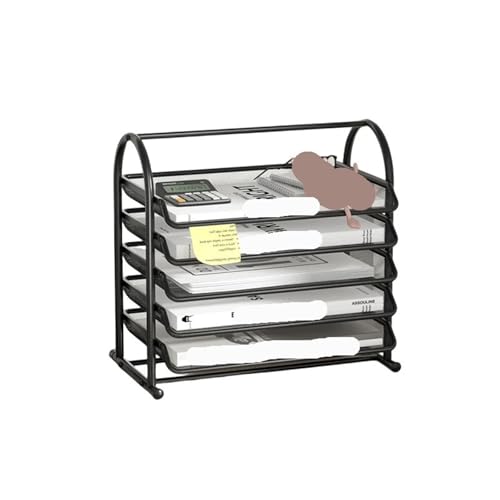 Brieftasche, um die Papiere aufzunehmen, 5-stufiger Aktenhalter aus Netzstoff, Organizer-Ablage for Zeitschriften, Briefpapier von NIUSABOU