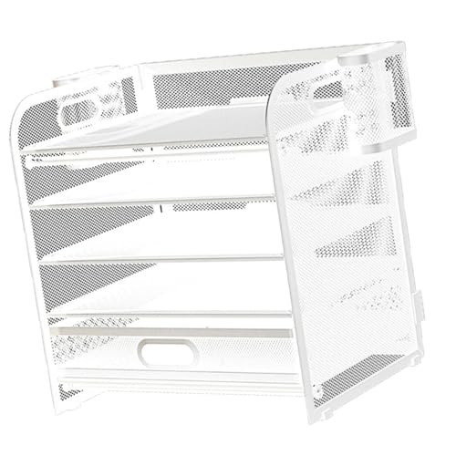Brieftasche, um die Papiere aufzunehmen, 5-stufiger Papier-Organizer mit Schiebeschublade und 2 Stifthaltern, Schreibtisch-Organizer for Bürobedarf(White,B) von NIUSABOU