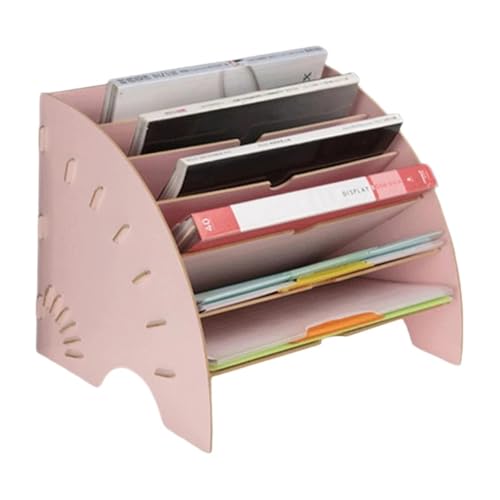Brieftasche, um die Papiere aufzunehmen, Briefhalter Tablett Dokument Magazin Organizer Halter Büro Tisch Aktenhalter for Büro(Pink) von NIUSABOU