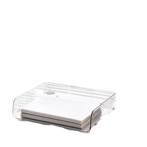 Brieftasche, um die Papiere aufzunehmen, Desktop Stapelbare Ablage Klar Papiere Rack Schreibwaren Box Transparent Halter Home Magazin Buch Regal von NIUSABOU