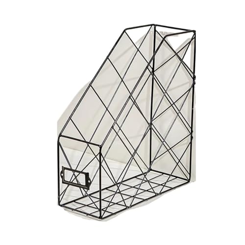 Brieftasche, um die Papiere aufzunehmen, Fach Metall Zeitschriftensammler Dokumentenablage Schreibtisch Zeitschriftensammler Büro-Organizer Platzsparende Aufbewahrung(1 Layer black) von NIUSABOU