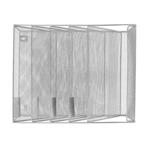 Brieftasche, um die Papiere aufzunehmen, Wandbehang Halter Rack Mail Ordner Magazin Büro Papier Dokument Brief Sorter Mesh Mount Vertikal(Silver) von NIUSABOU