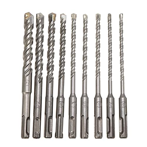 Diamanten, 9 Stück SDS Plus A Typ Rundschaft Stahl Mauerwerk Beton Felsbohrer 5-14mm x 260mm Diamanten, 9 Stück SDS Plus A Typ Rundschaft Stahl Mauerwerk Beton Felsbohrer 5-14mm x 260mm von NIUSABOU