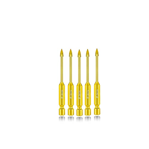 Diamanten, Mauerwerk Bohrer Set 3-12mm Hex Kreuz for Beton Ziegel Fliesen Glas Holz Kunststoff(5PCS 3MM) von NIUSABOU