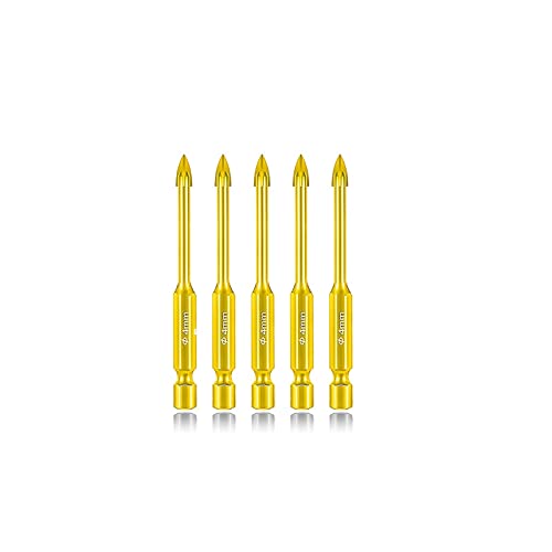 Diamanten, Mauerwerk Bohrer Set 3-12mm Hex Kreuz for Beton Ziegel Fliesen Glas Holz Kunststoff(5PCS 4MM) von NIUSABOU