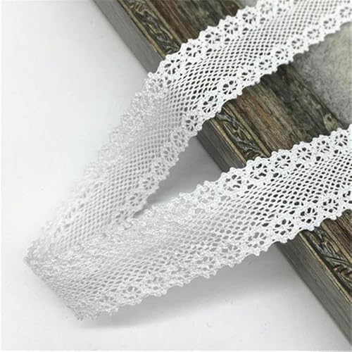 Lisiengürtel, 2 Yards weißes Baumwoll-Häkelspitzenband, umweltfreundlich, wasserlöslich, mehrfarbig, 10 mm/50 mm Breite(23) von NIUSABOU