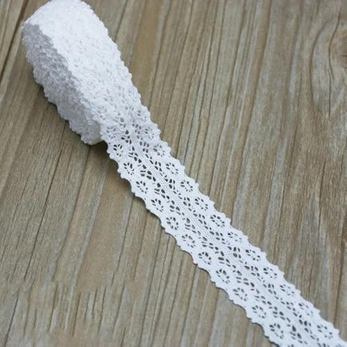 Lisiengürtel, Bestickter Spitzenbesatz, 25 mm breit, 100% Baumwolle, wasserlöslich, umweltfreundlich, mehrfarbig, 5er-Pack(17) von NIUSABOU