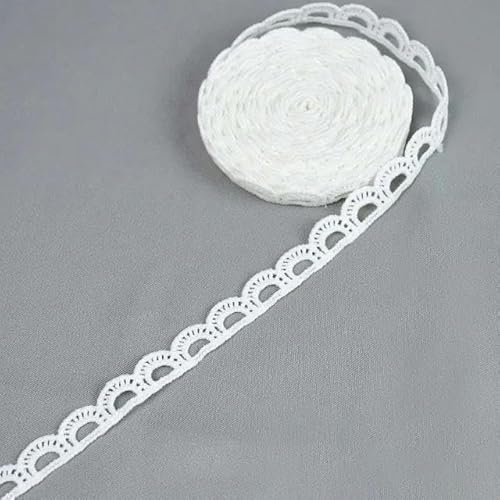 Lisiengürtel, Besticktes Spitzenbesatzband, DIY-Nähhandwerk, 10–33 mm Breite, 5 Yard, Milchseide(11mm width-C06) von NIUSABOU