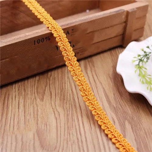 Lisiengürtel, Gebogene Baumwoll-Spitzenborte, 100% Baumwolle, geflochten, 12 mm, 37,8 m, mehrfarbig, Näh- und Bastelbedarf(Orange) von NIUSABOU